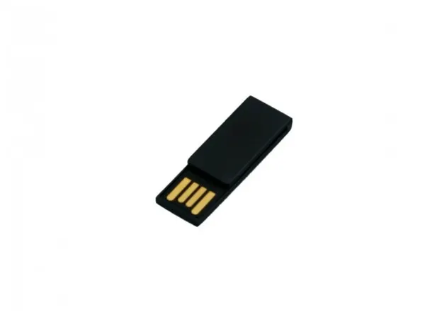 Пластиковая флешка зажим скрепка для нанесения логотипа (16 GB USB 2.0 Черный p_clip01 Flash drive клип скрепка мини для бумаги опт)