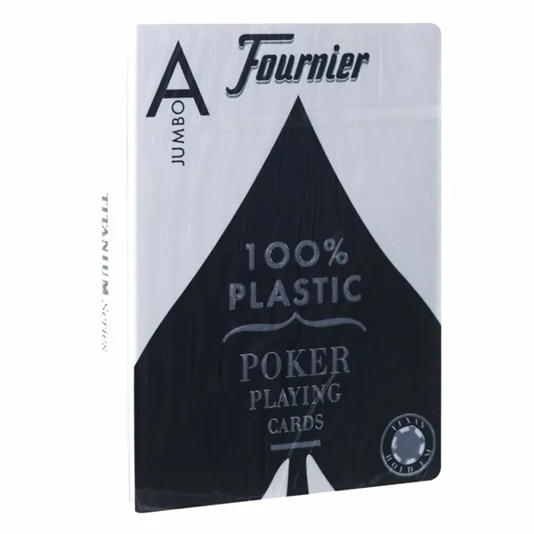 Карты игральные Fournier no.2800, синий, пластик, 100%, 54шт