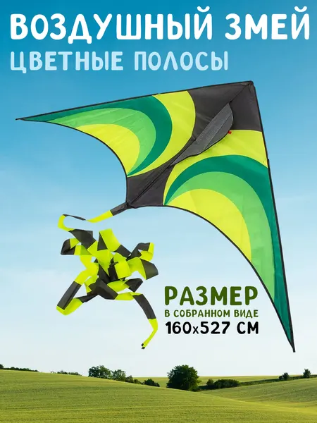 FG220406230 Воздушный змей "Цветные полосы"