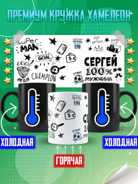 Кружка с именем Сергей Фотосувениры