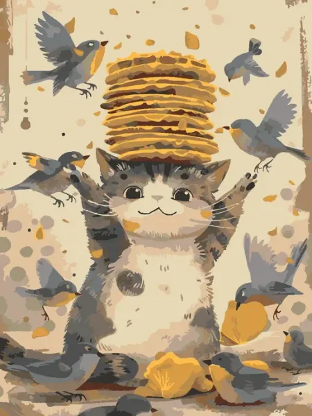 «Коту-Масленица!» - картина по номерам