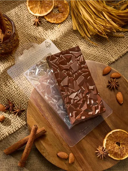 Форма кулинарная AnyMolds "Кристаллы", бесцветная, для дубайского шоколада