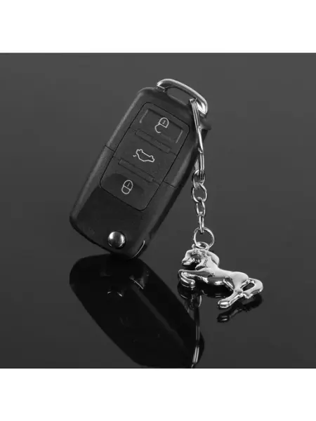 Брелок для автомобильных ключей Cartage мустанг хром