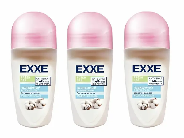 Женский дезодорант антиперспирант EXXE "Fresh SPA Невидимый" роликовый, 50 мл