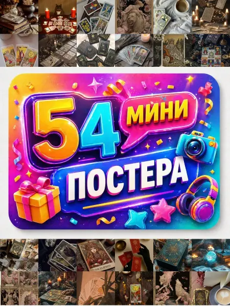 У Денчика Минипостеры 54 шт Эстетика Эстетика Карт Таро