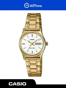 Часы женские Casio Collection Ltp LTP-V006G-7B / Часы наручные с браслетом маленькие кварцевые золотые круглые