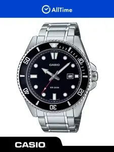 Часы мужские Casio Collection MDV-107D-1A1 / Часы наручные водонепроницаемые кварцевые с браслетом большие
