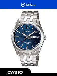 Часы мужские Casio Collection MTP-1335D-2A / Часы наручные кварцевые серебряные с браслетом металлические