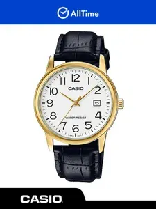 Часы мужские Casio Collection MTP-V002GL-7B2 / Часы наручные кварцевые классические парные с кожаным ремешком
