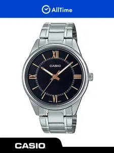 Часы мужские Casio Collection MTP-V005D-1B5 / Часы наручные кварцевые классические серебряные с браслетом