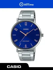 Часы мужские Casio Collection MTP-VT01D-2B2 / Часы наручные кварцевые серебряные парные с браслетом японские
