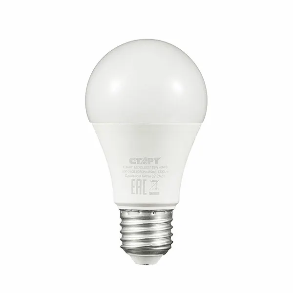 Лампа светодиодная (груша) старт WS LEDGLSE27 15W 4000 К
