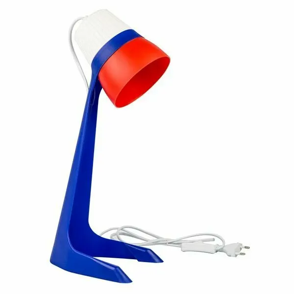 Светильник настольный без лампы ULO-K22 D-E14-A WHITE-BLUE-RED UL-00010040 триколор