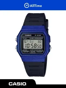 Часы Casio Illuminator F-91WM-2A / Часы наручные электронные кварцевые спортивные прямоугольные с секундомером