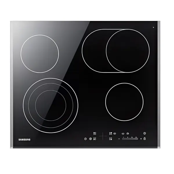 Встраиваемая варочная поверхность Samsung NZ64T3536DK/WT, черный 7,1 кВт, 4 конфорки, Hi-Light, стеклокерамика