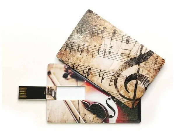 USB Флешка скрипка пластиковая карта 32GB