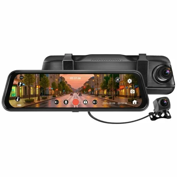 Видеорегистратор автомобильный City Mirror черный 2Mpix