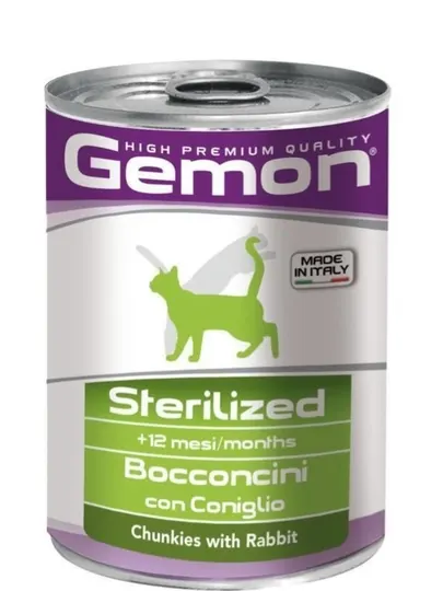 Влажный корм Gemon Cat Sterilised Rabbit