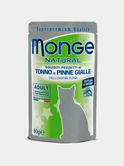 Влажный корм Monge Cat, тунец и пинне джалле