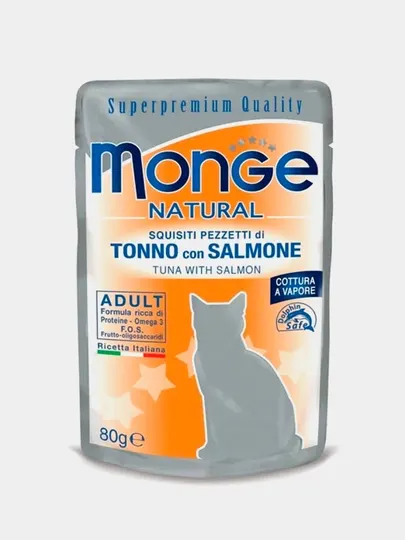 Влажный корм Monge Cat, тунец и лосось