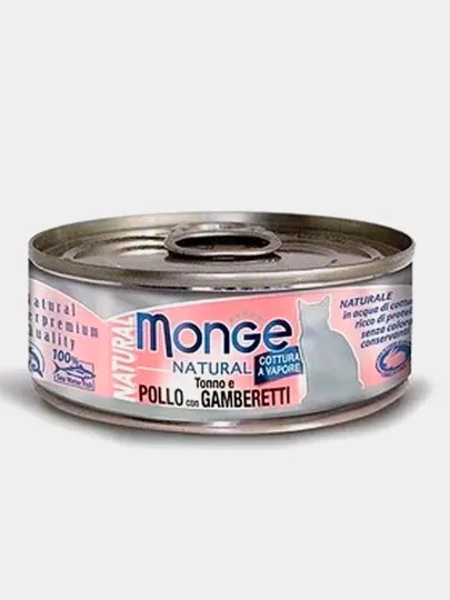 Консервы Monge Cat Natural, курица с ветчиной