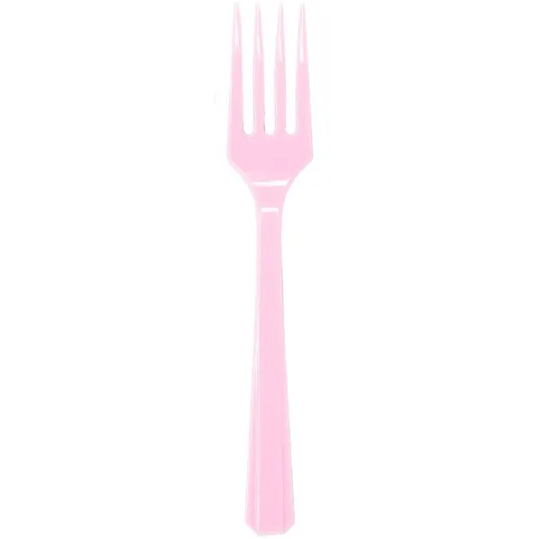 Вилка пластиковая New Pink, розовая, 20 штук