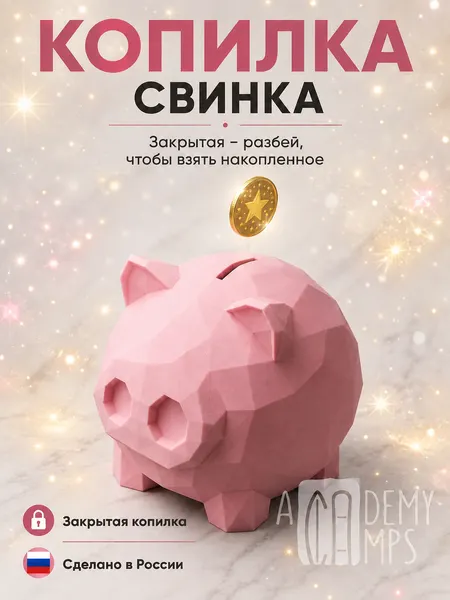 Копилка для денег детская для монет большая поросенок хрюша