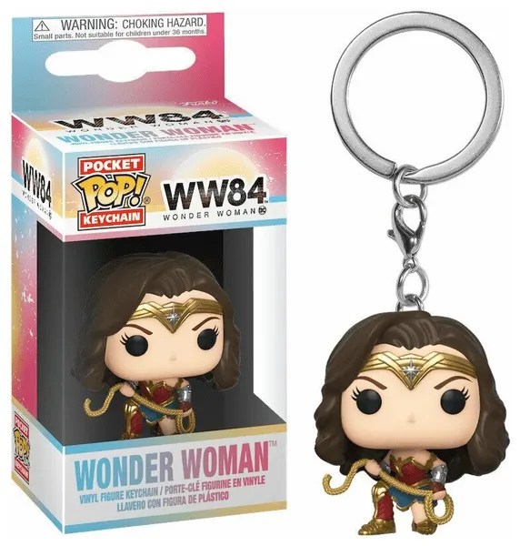 Чудо-женщина с лассо брелок (Wonder Woman with Lasso Keychain) из фильма Чудо-женщина: 1984