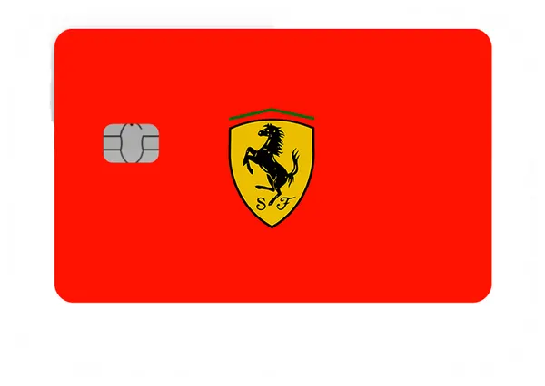 Наклейка для банковской карты ScreenTech с принтом Авто, Феррари