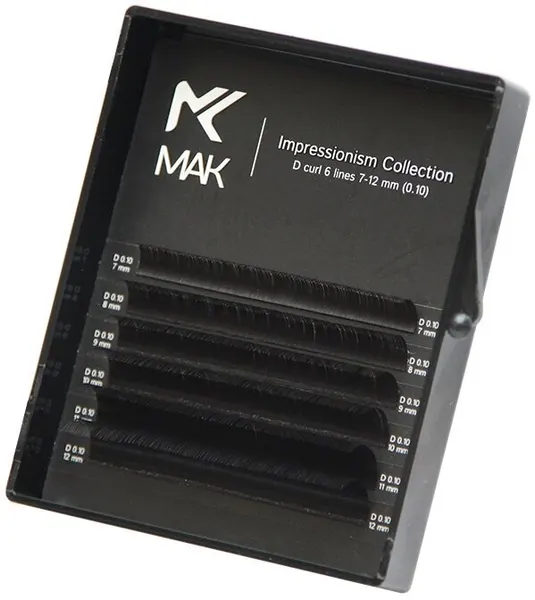 Коричневые ресницы Mak Natural Brown мини-микс (6 линий) (D+ 0.10 5-8mm)