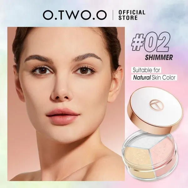 O.TWO.O Пудра для лица рассыпчатая, 02 Светло-бежевая