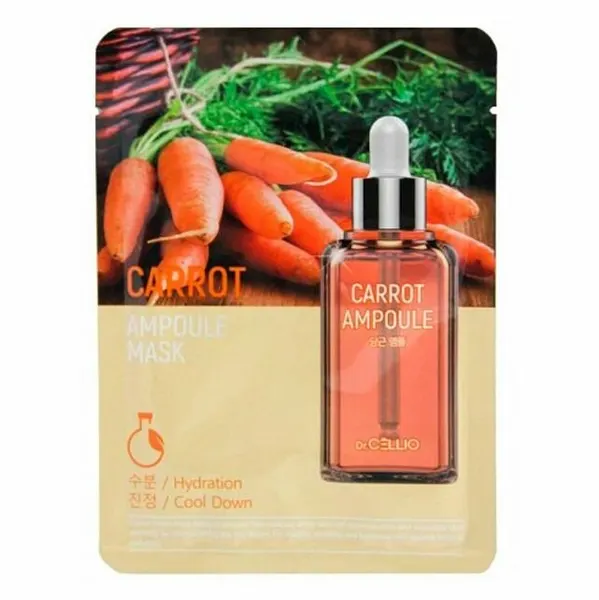 Dr. CELLIO Тканевая маска с морковью 25 мл Carrot Ampoule Mask