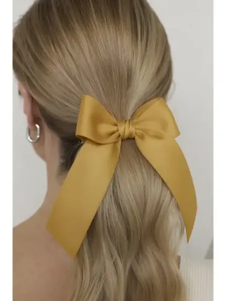 Бант атласный на заколке Booklepa accessories