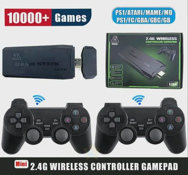 Игровая приставка Y3 Lite, 10000 предустановленных игр, 4К, Black