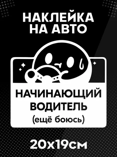 Наклейка на авто Начинающий водитель надпись BELOUSOV