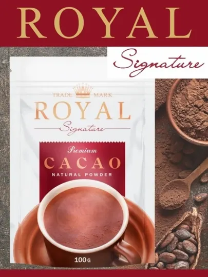 Какао порошок натуральный, ROYAL SIGNATURE, 100 гр - Какао, горячий шоколад