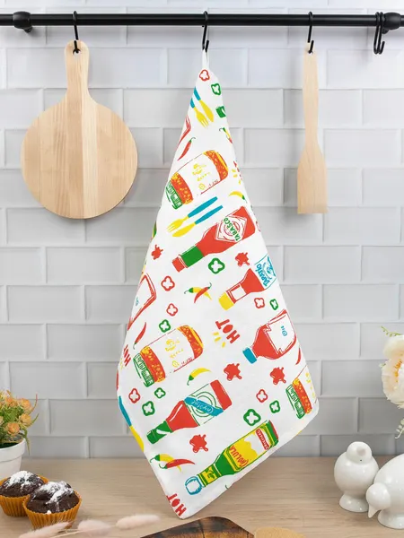 Полотенце Wellness, кухонное, хлопок, рогожка, 50x70 см, плотное
