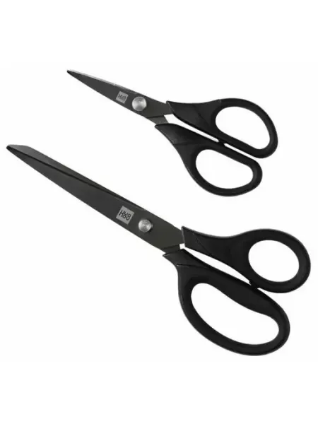 Huohou Канцелярские ножницы универсальные HuoHou Titanium Plated Stationery Scissors Set HU0030 набор 2 шт. черный