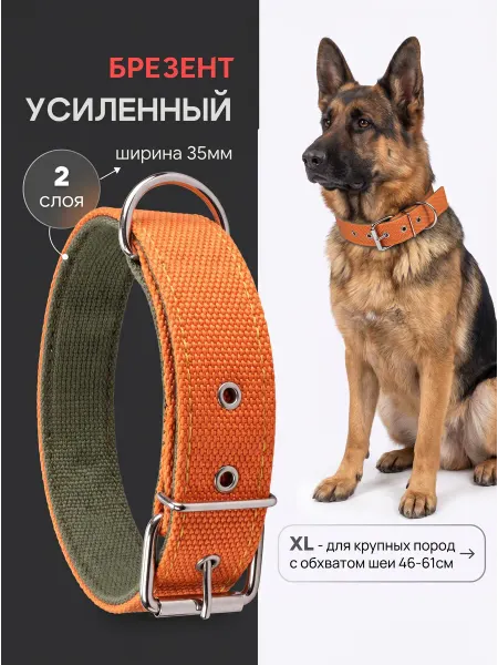 CERBERUS Прочный ошейник для крупных собак, брезентовый слой