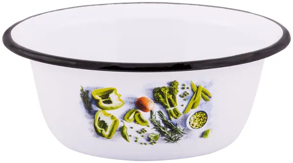 Миска Appetite "Свежая зелень", 0,8 л, двойное эмалевое покрытие
