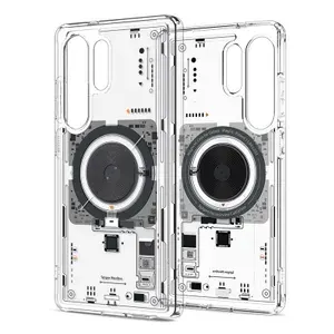 Чехол для мобильного телефона Spigen Samsung Galaxy S24 Plus совместим с системами MagSafe, Ultra Hybrid MagFit (Qi2 Certified)