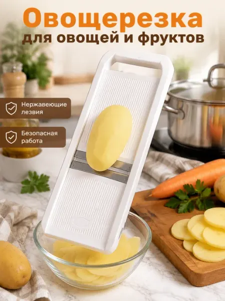 Овощерезка ручная слайсер для овощей мандолина