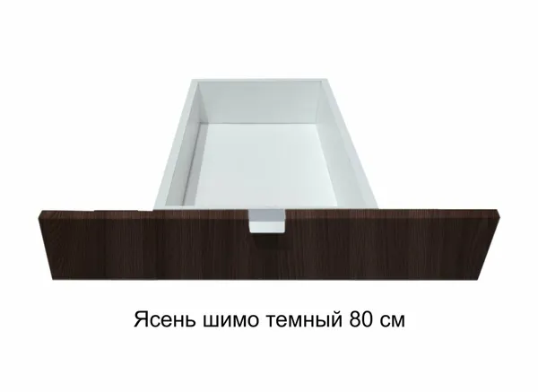 Выкатной ящик для цоколя кухни 80 Ясень шимо темный