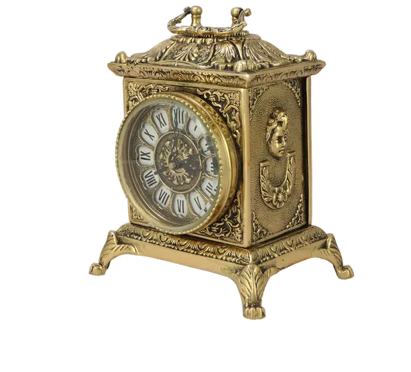 Часы каминные Bronza Portugal "Ларец", фигурные, бронза, светлые римские цифры