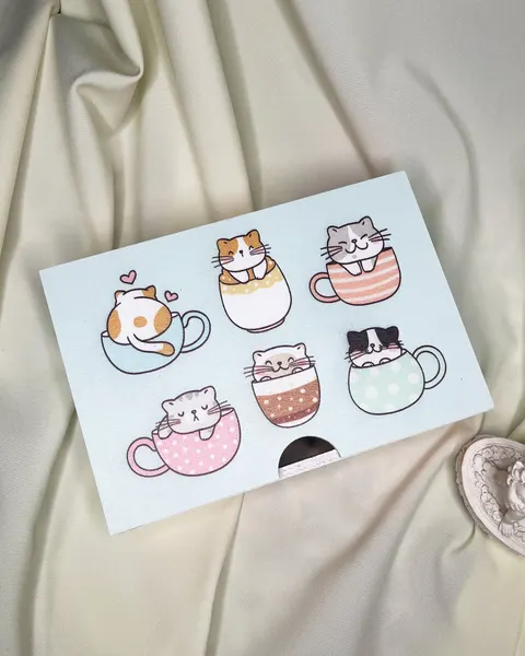 Шкатулка Пластмаркет "Котики", деревянная, прямоугольная, съемная крышка, 22 см x 15 см