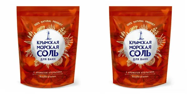Крымская морская соль для ванн Апельсин, 1100 г