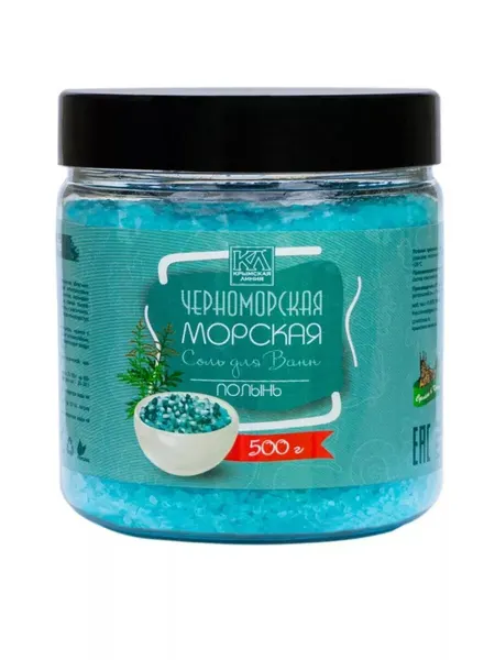 Соль морская для ванн "Полынь", 500г, Крымская Линия
