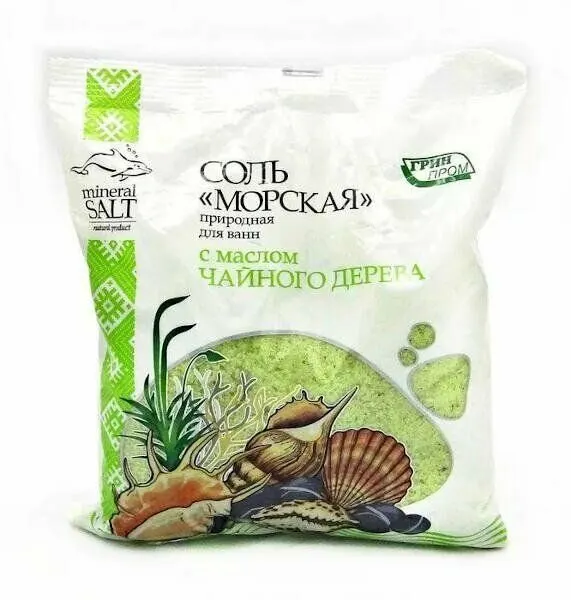 ГринПром Соль морская, Чайное дерево, 1 кг