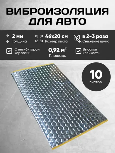 Виброизоляция Автомобильная Шумоизоляция 2мм Менделеев