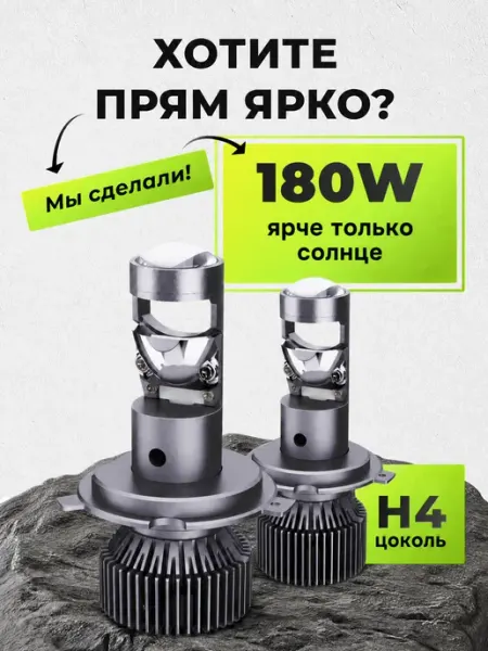 H4 led Светодиодные H4 автомобильные лампы Н4 мини линзы ZMB